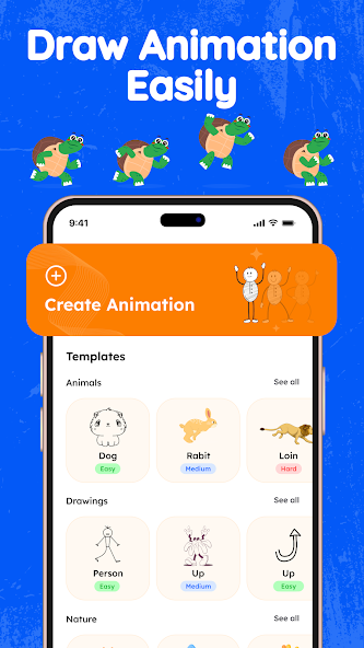 Draw Animation application interface